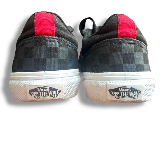 Vans Youth Sheldan Checkerboard Black and Red Sneakers  Skateboarding  Size  13 - Picture 4 of 10